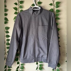 Fabletics Women’s Daily 3-Pocket Scrub Jacket Heather Grey